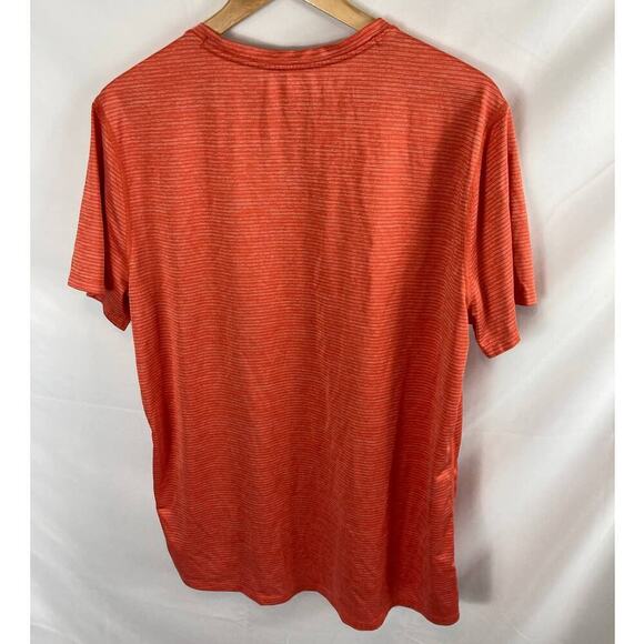 DSG Mens Orange Stripe Short Sleeve Athletic Shirt Size Large - Picture 7 of 8